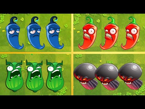 Random 20 BOMB Plants *3 Battlez - Who Will Win? - PVZ 2 Plant vs Plant