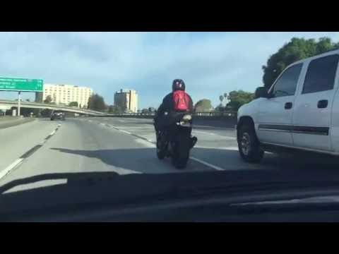 Motorcyclist caught on CHP traffic break