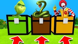 Minecraft PE : DO NOT CHOOSE THE WRONG CHEST! (Grinch, Anaconda &amp; Ronald Mcdonald)