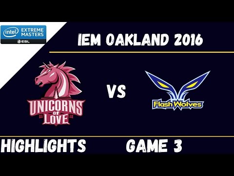 UOL vs FW Game 3 Highlights IEM Oakland 2016 Finals Unicorns of Love vs Flash Wolves