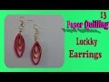 paper quilling lucky Earrings