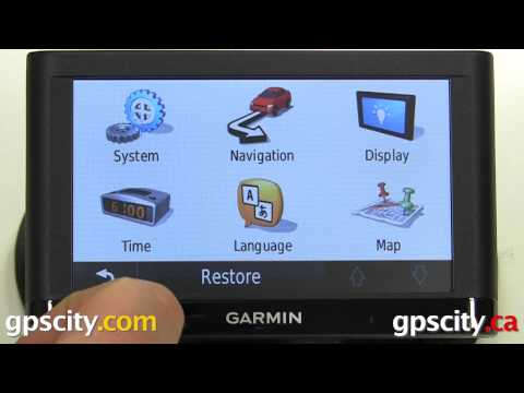 Map Settings in the Garmin nuvi 54lm with GPS City