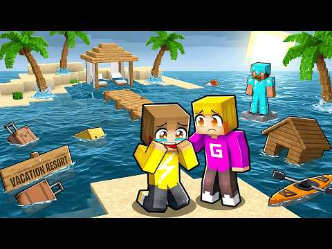 Mijn Vakantie Eiland Is OVERSPOELD! 🌊 (Minecraft Survival)