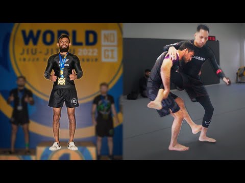 BJJ world champ teaches single leg takedown (Russian tie seminar by Javier Gomez)