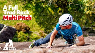 What's on my full trad trad rack for multi pitch rock climbing. Featuring the Blue Ice Octopus pack.