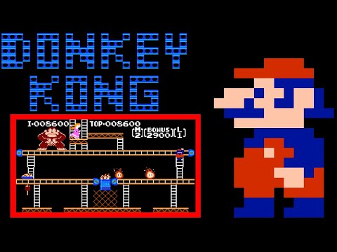 Donkey Kong: Original Edition (NES Virtual Console) video game port | 5-loop session for 1 Player 🦍🎮