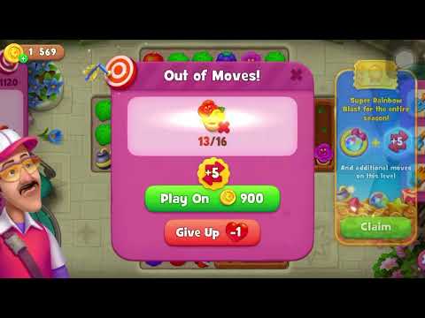 Gardenscapes Level 11120 (Challenge Level)