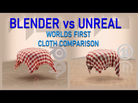 Blender vs Unreal 5 Cloth Simulation Side by Side