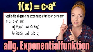 Step-by-step: General exponential function f(x)=c aˣ from two points