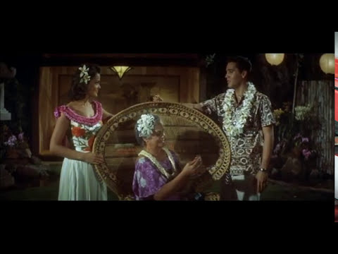 Official trailer still for Blue Hawaii (1961) highlighting Elvis Presley and the island setting