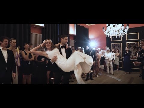 Great Gatsby style wedding dance 'A LITTLE PARTY NEVER KILLED NOBODY'