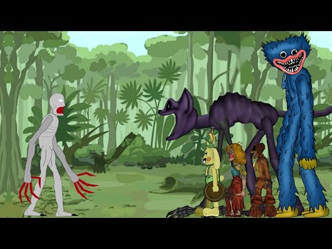 SCP-096 vs. Poppy Playtime Chapter 3, Huggy Wuggy, Catnap, Miss Delight, Dogday - Drawing Cartoons 2