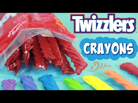 DIY TWIZZLERS CRAYONS - How to make a Candy Shaped Crayon | SoCraftastic