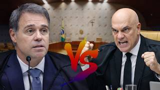 Alexandre de Moraes argues with André Mendonça during a hearing at the Supreme Court.