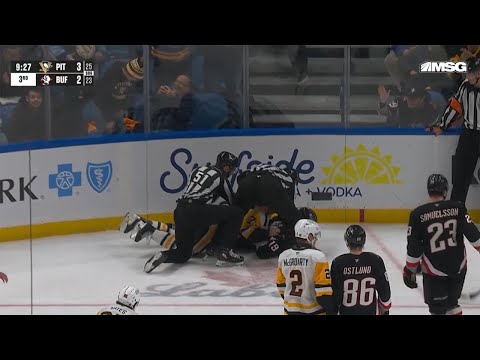 Peyton Krebs Drops 🥊 Gloves 🥊 With Connor Clifton