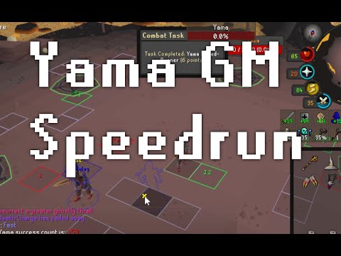 OSRS Yama Grandmaster Combat Achivement Speedrun - "Yama Speed Runner" - Simple GM time speed CA
