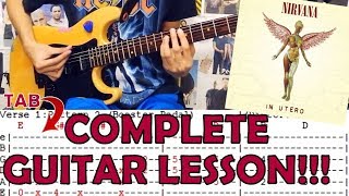 Lithium - Nirvana(Complete Guitar Lesson/Cover)with Chords and Tab