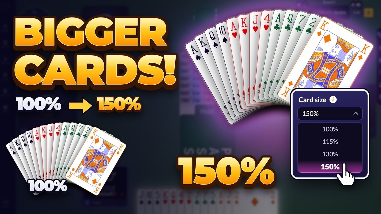 How to Make Your Cards Bigger on Bridge Champ