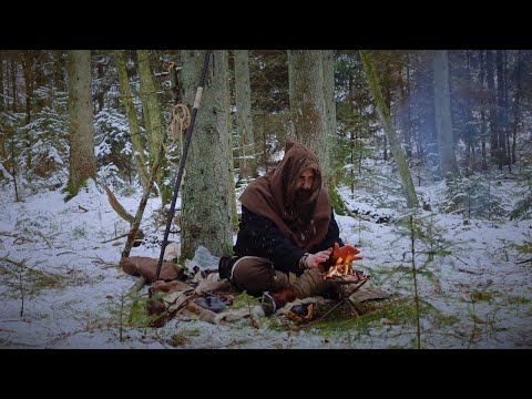 Fimbulvintr ?  Viking Hike with minimal gear in snow forest