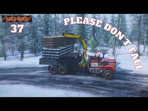 Just Another Day At The Office SnowRunner Hard Mode Ep 37 Alaska Gameplay