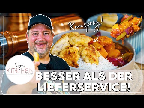 Schnelles Hähnchen Süß Sauer in 15 Minuten!