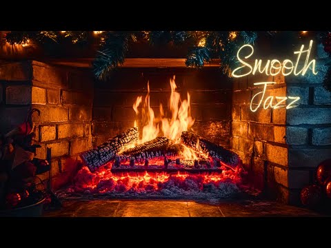 Świąteczny kominek 🔥 Relaksujący JAZZ + KOMINEK 🔥 Relaks przy kominku 🔥 Smooth Jazz