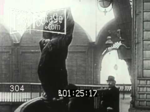 1912 Paris Eiffel Tower Parachute Man Leaps (Silent)