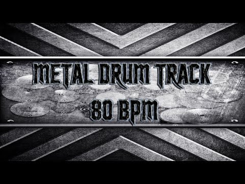 Black Label Society Style Metal Drum Track 80 BPM (HQ,HD)