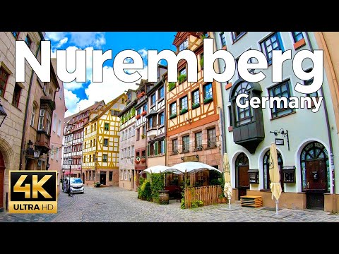 Nuremberg, Germany Walking Tour (4k Ultra HD 60fps) – With Captions
