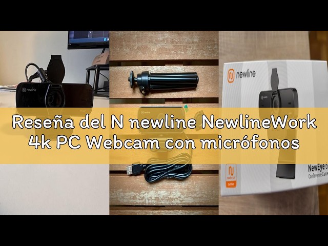 Vídeo relacionado con NewlineWork 4k PC Webcam con micrófonos duales con cancelación de Ruido, Enfoque automático, corrección de luz, con Obturador de privacidad y trípode, USB 2.0 UHD Webcam para PC Mac Skype Streaming