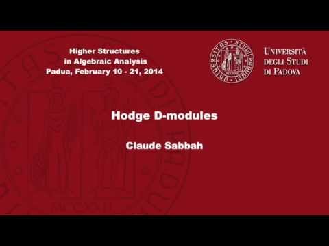 Claude Sabbah - Hodge D-modules