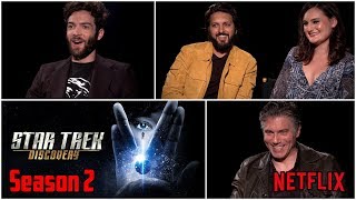 Star Trek Discovery: Ethan Peck, Anson Mount, Mary Chieffo & Shazad Latif on Season 2 video