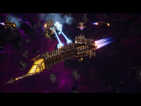 Imperial Navy vs Orks - Classic Battle - Battlefleet Gothic Armada 2
