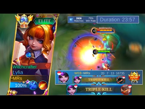 24 MIN!! LYLIA TOP GLOBAL GAMEPLAY | BEST BUILD LYLIA 2023 - Lylia Gameplay
