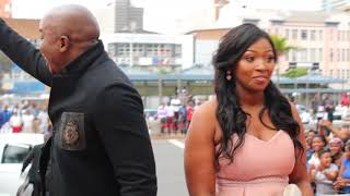 Dr Tumi and his wife Kgaugelo on Red carpet during Crown Gospel