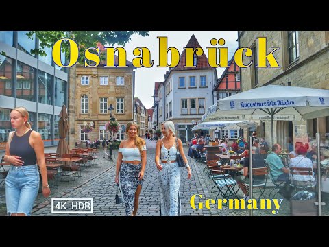 Do you want to visit the famous beautiful city Osnabrück in Germany, see a walking tour 4K HDR