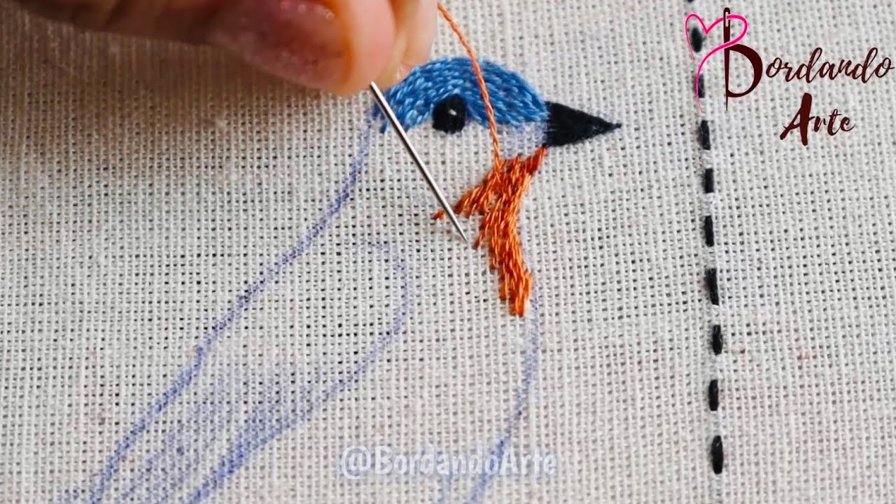 Watch BORDADO A MANO PINTAR CON HILOS AVE | HAND EMBROIDERY NEEDLE PAINTING Now BORDADO A MANO PINTAR CON HILOS AVE | HAND EMBROIDERY NEEDLE PAINTING