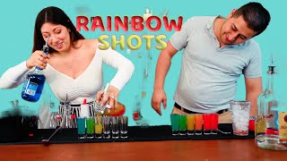 HOW TO MAKE RAINBOW SHOTS | EASY & DELICIOUS RAINBOW SHOTS | TUTORIAL By Party Shakers LA