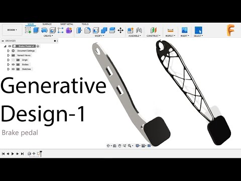 GENERATIVE DESIGN PART -1 || FUSION 360 || BRAKE PEDAL
