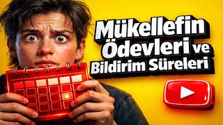 Vergi Usul Kanunu Özetleri Mükellefin Ödevleri ve Bildirim Süreleri (V