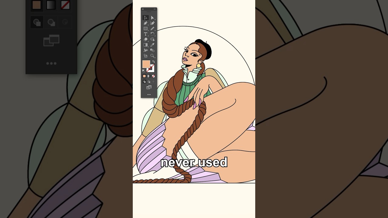 Adobe Illustrator’s Live Paint Tool 😍😍 #digitalart #illustration #shorts