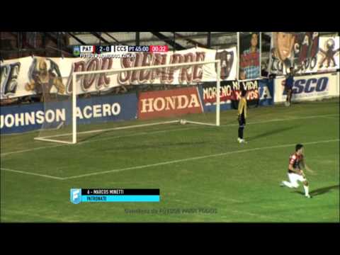 Gol de Minetti. Patronato 2 - Central Córdoba 0. Fecha 10. Primera B Nacional 2015. FPT.