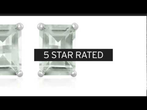 2.5ct Green Amethyst Earrings in Sterling Silver - SuperJeweler.com