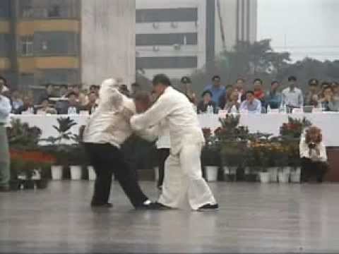 Push Hands - Tui Shou: Master Kai Ying Tung sparring with Paul Drake China 1999