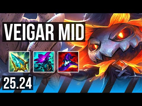 VEIGAR vs VIKTOR (MID) | Good KDA: 11/1/4 | KR Master | 25.24