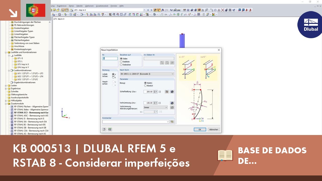 KB 000513 | DLUBAL RFEM 5 e RSTAB 8 - Considerar imperfeições