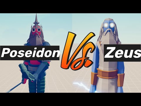 Battle Of Greek Gods. Poseidon VS Zeus. Tottaly Accurate Battle Simulator TABS