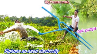 Download lagu Pressured Pump from Deep well, Amazing Auto water motion from deep river using PVC pipe mp3