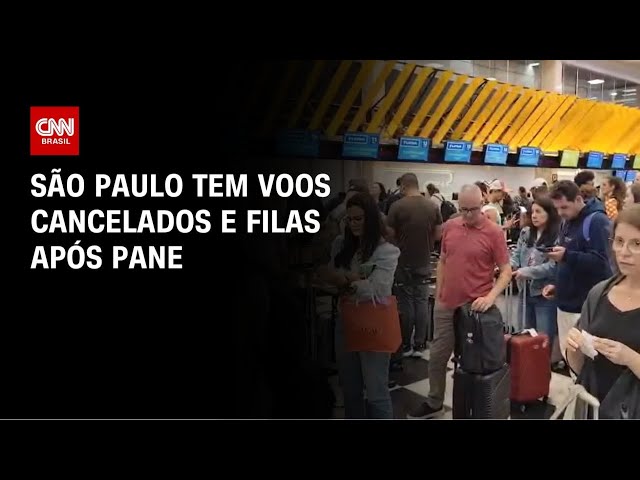 São Paulo: Aeroportos enfrentam voos cancelados e filas após pane | CNN 360º