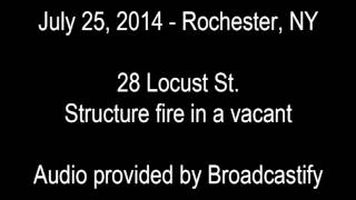 preview picture of video 'Working fire in a vacant - 28 Locust St, Rochester, NY'